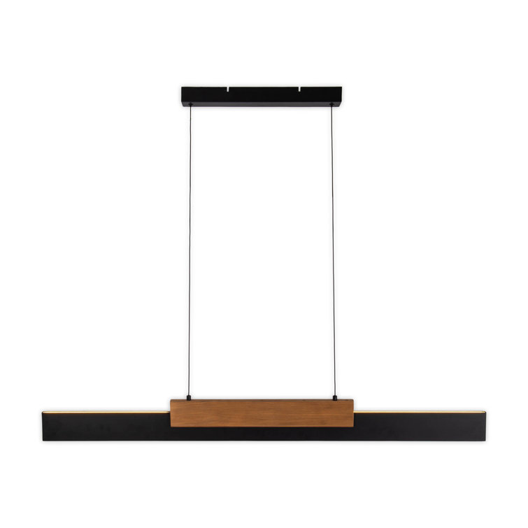 Latitude Run Ardie 1 Light Matte Black LED Kitchen Island Pendant